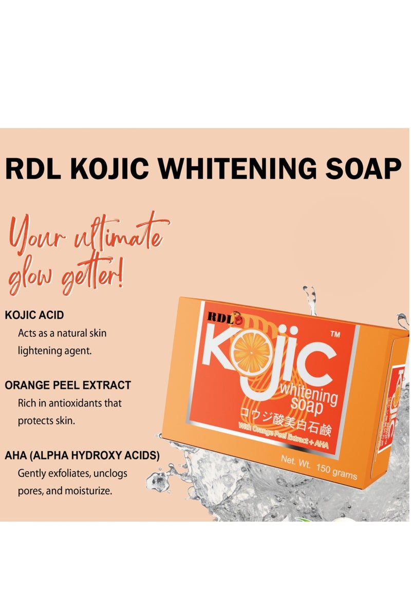 RDL 3 Piece Kojic Whitening Soap 150 grams - Image 2