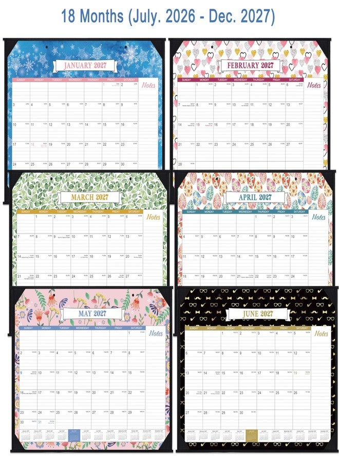 Journaltastic 2026-2027 Desk Calendar - Large Desk Calendar 2026-2027, 22" x 17", Jul. 2026 - Dec. 2027, 18 Months Planning, Large Ruled Blocks, Tear Off Design, 4 Corner Protectors & 2 Hanging Hooks - Image 5