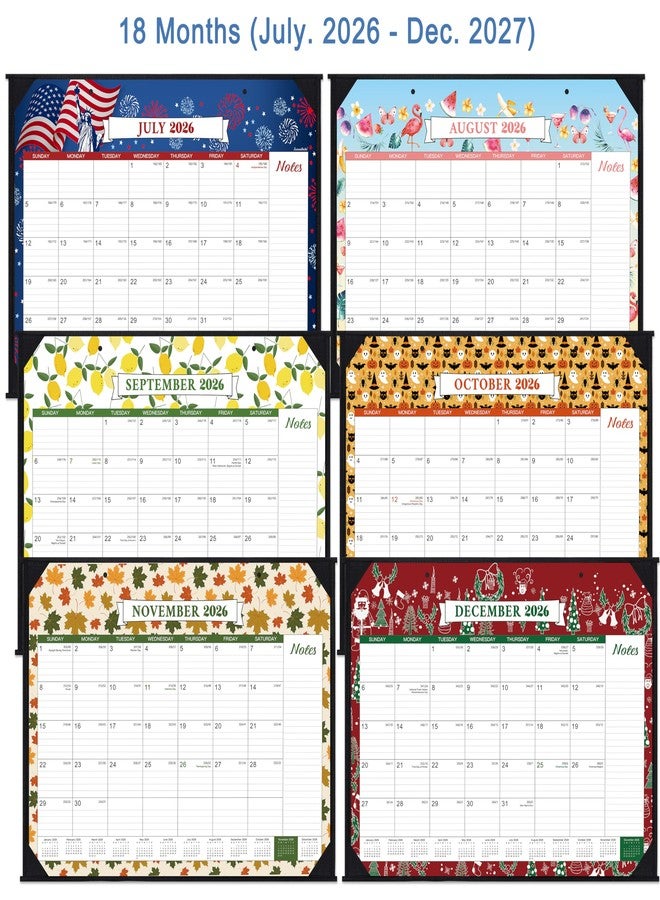 Journaltastic 2026-2027 Desk Calendar - Large Desk Calendar 2026-2027, 22" x 17", Jul. 2026 - Dec. 2027, 18 Months Planning, Large Ruled Blocks, Tear Off Design, 4 Corner Protectors & 2 Hanging Hooks - Image 4