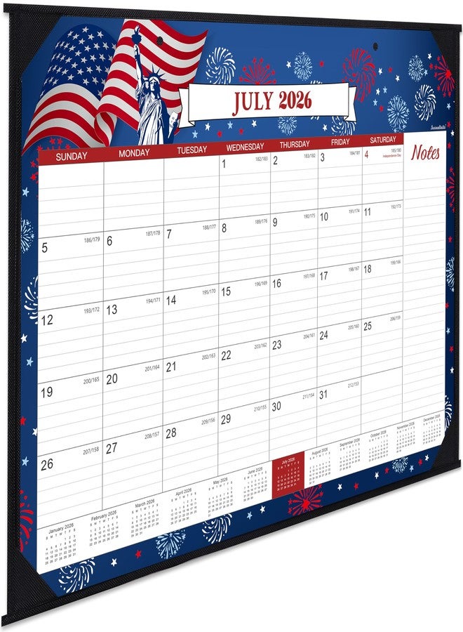 Journaltastic 2026-2027 Desk Calendar - Large Desk Calendar 2026-2027, 22" x 17", Jul. 2026 - Dec. 2027, 18 Months Planning, Large Ruled Blocks, Tear Off Design, 4 Corner Protectors & 2 Hanging Hooks - Image 1