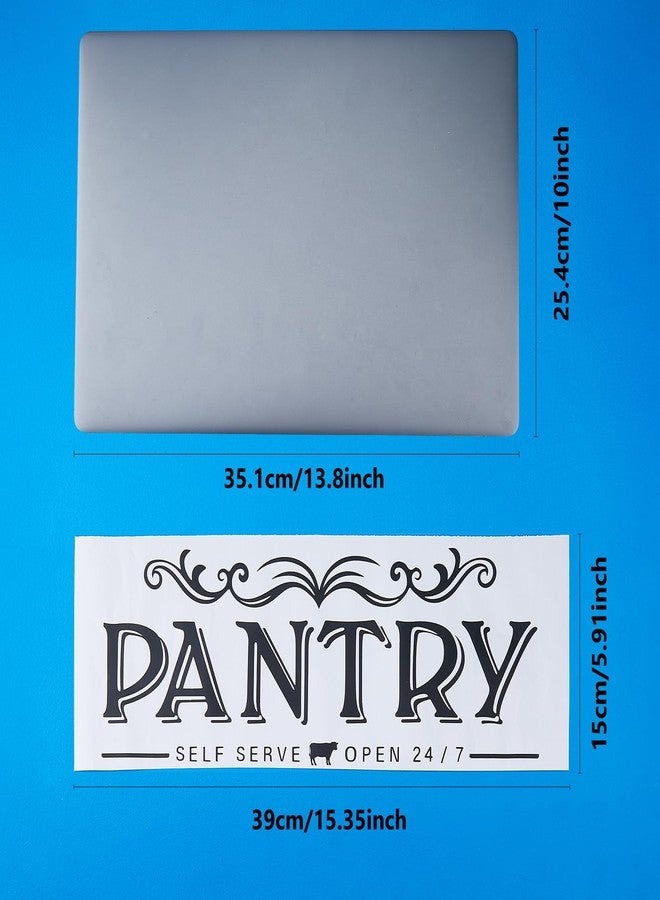 SUPERDANT Pantry Sign Stickers Self Serve Pantry Door Declas Vinly Letter Sticker Open 24/7 DIY Art Quote Kitchen Wall Decor Vintage PVC Wall Art for Kitchen Restaurant Coffee Shop Store Office - Image 2