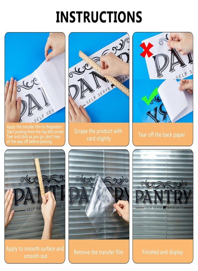 SUPERDANT Pantry Sign Stickers Self Serve Pantry Door Declas Vinly Letter Sticker Open 24/7 DIY Art Quote Kitchen Wall Decor Vintage PVC Wall Art for Kitchen Restaurant Coffee Shop Store Office - Image 4