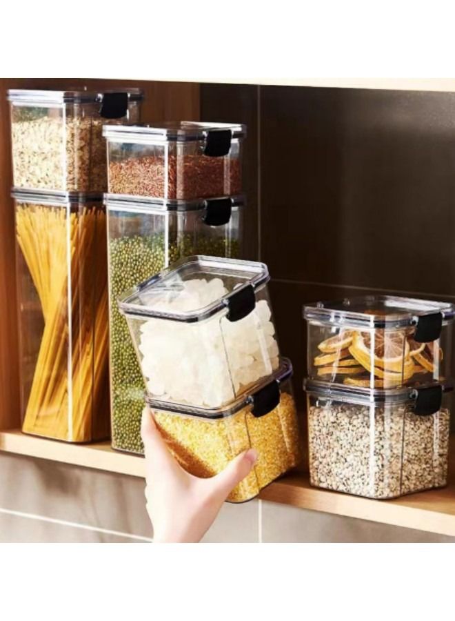 GGEROU Set of 9 Airtight Food Storage Container with Lock Lids,Cereal & Dry Storage Jars 700ml - Image 5