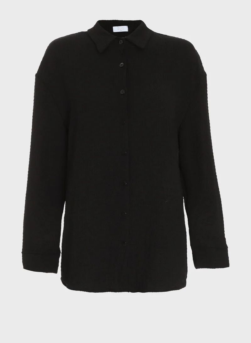 QUIZ Button Detail Shirt