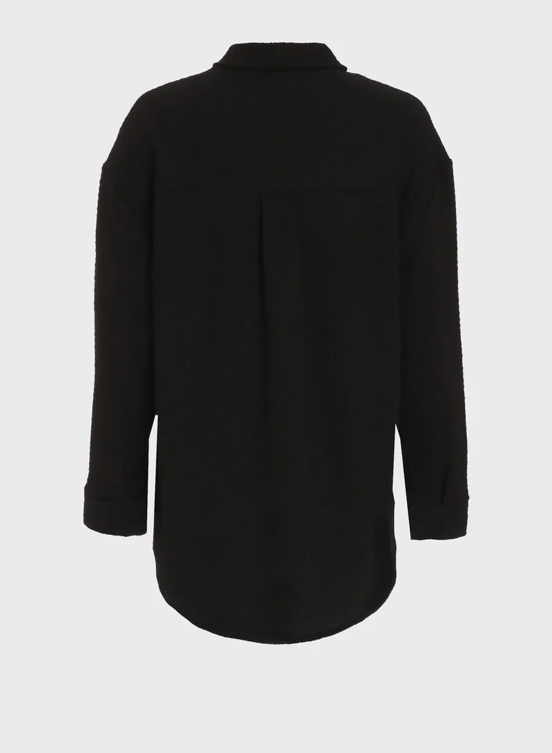 QUIZ Button Detail Shirt