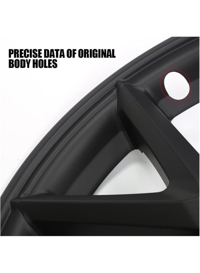 HPS 18-Inch Wheel Covers - Tesla Model 3 – Matte Black & Gray | Modern Aero Design – Set of 4 - Image 3