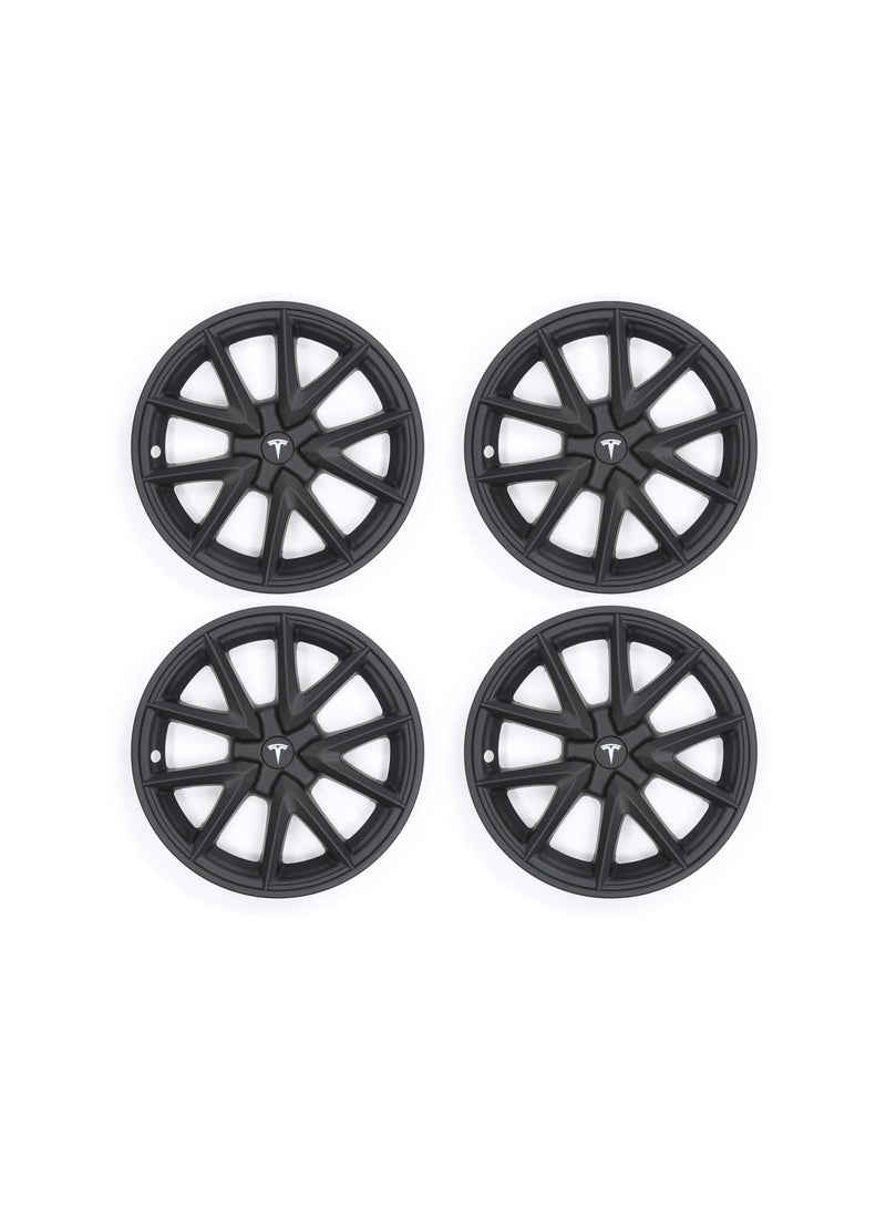 HPS 18-Inch Wheel Covers - Tesla Model 3 – Matte Black & Gray | Modern Aero Design – Set of 4 - Image 5