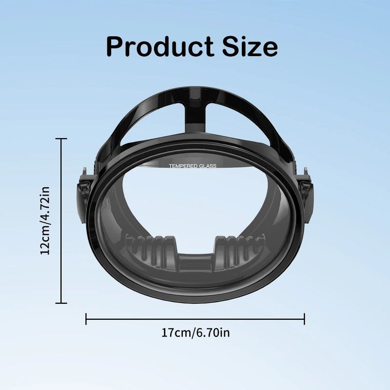 Bluejw Classic Oval Dive Mask Snorkel Spearfishing Wideview Tempered Glasses HD Single Lens Silicone Fisherman Goggles Swim Free Diving - Image 4