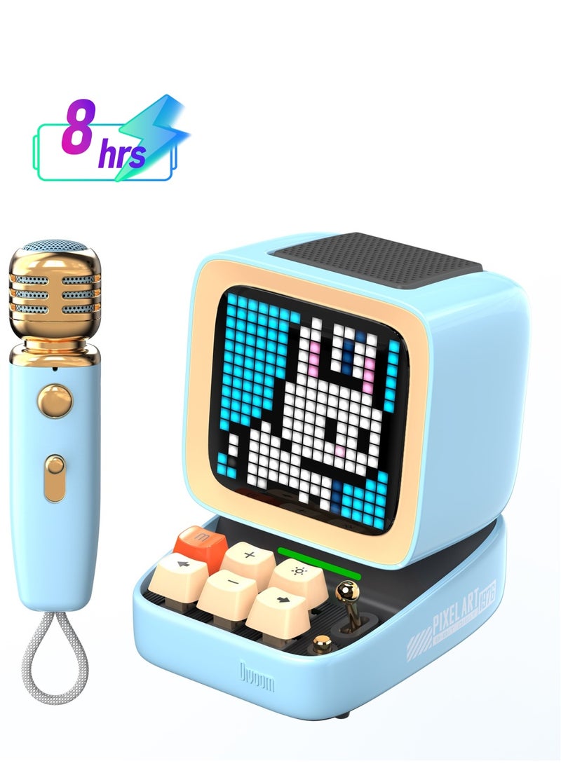 Divoom Ditoo Mic Bluetooth Speaker Microphone Karaoke Function Blue  - Image 1