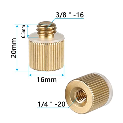 CAMVATE 1/4"-20 Female Threaded Adapter to 3/8"-16 Male Threaded Post(2 Pieses) - 1243 - Image 2