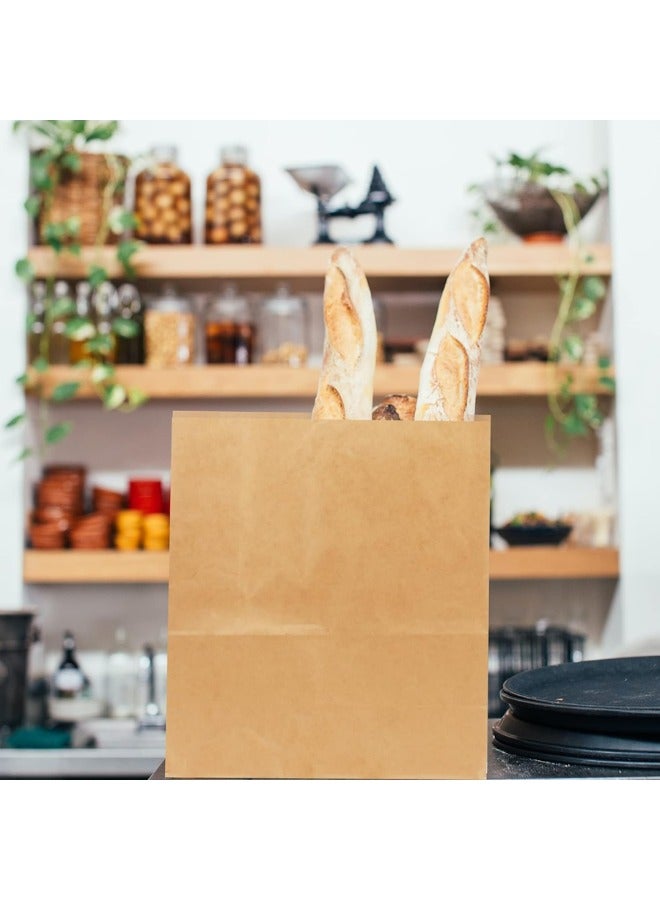 هالاباك حقيبة Halapack ذات شكل سفلي مربع SOS بنية صديقة للبيئة بدون مقبض - 10 قطع عرض 18 × ارتفاع 31 × ارتفاع 11.5 سم - مثالية للهدايا ومفضلات الحفلات وحفلات الزفاف والاحتفالات - أكياس ورق كرافت متينة 100 جرام في المتر المربع - Image 5