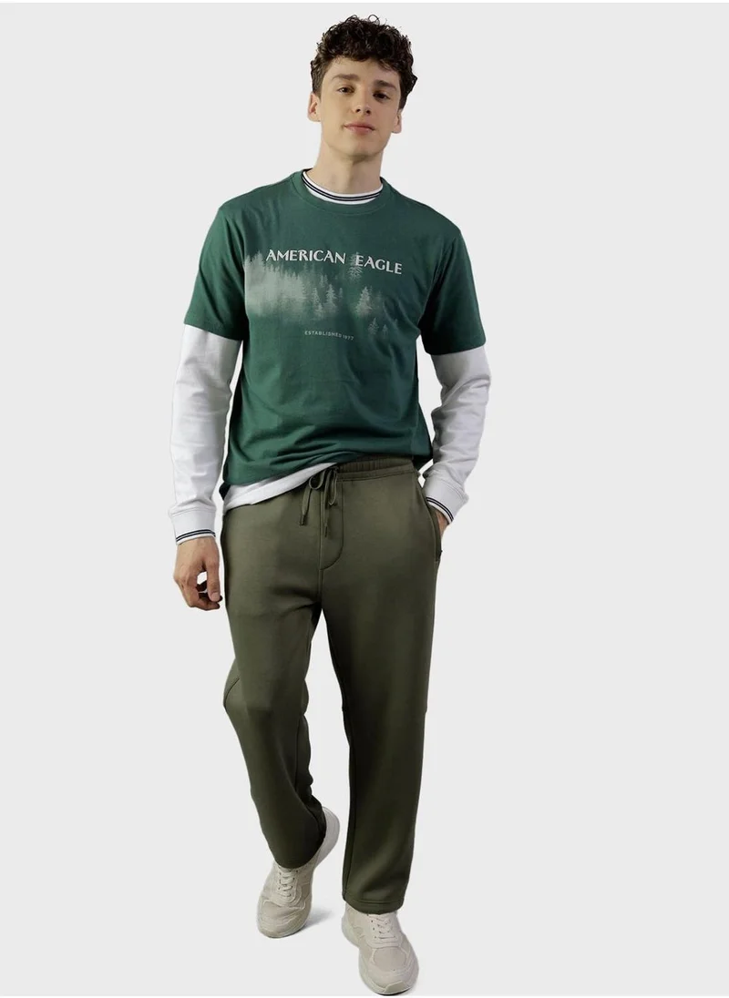 امريكان ايجل Graphic Crew Neck T-Shirt