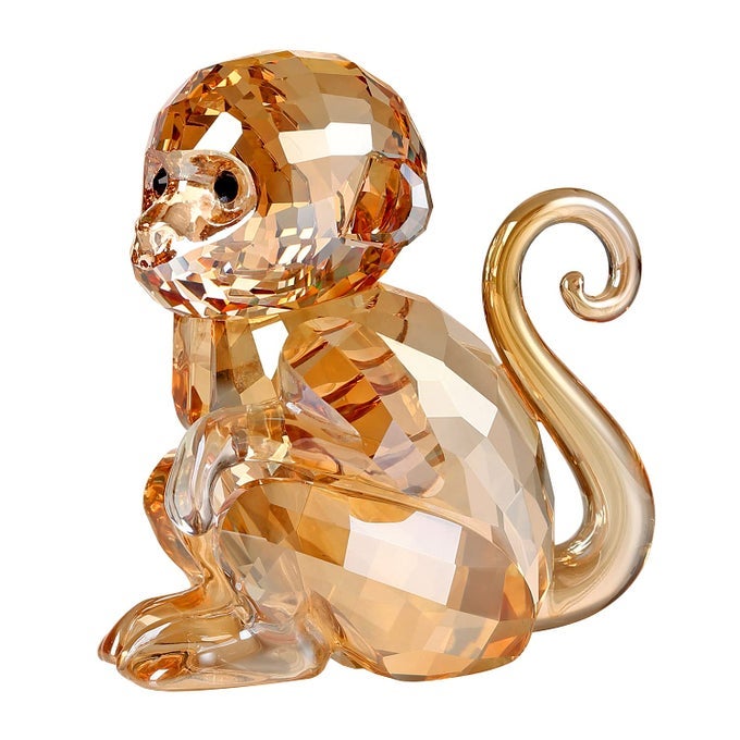 CRYSTAL LITTLE MONKEY ANIMALS LOVELY CRAFT DECORATIONS FOR HOME ORNAMENTS CHRISTMAS COLLECTIBLE BIRTHDAY GIFTS FIGURINES GOLD