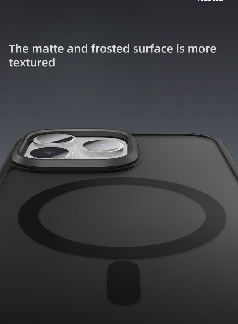 Magnetic Case for iPhone 16 ProCompatible with MagSafe, Translucent Matte Back Slim Shockproof Phone Cover (Dark blue)  - Image 3