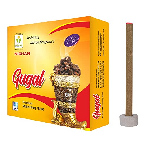 Nishan Gugal Premium Dhoop Sticks Box with Holder Plate, 500 Gram, Charcoal Free/Pollution Free Dhup batti Dhoop Incense bati/Agarbatti - Image 1