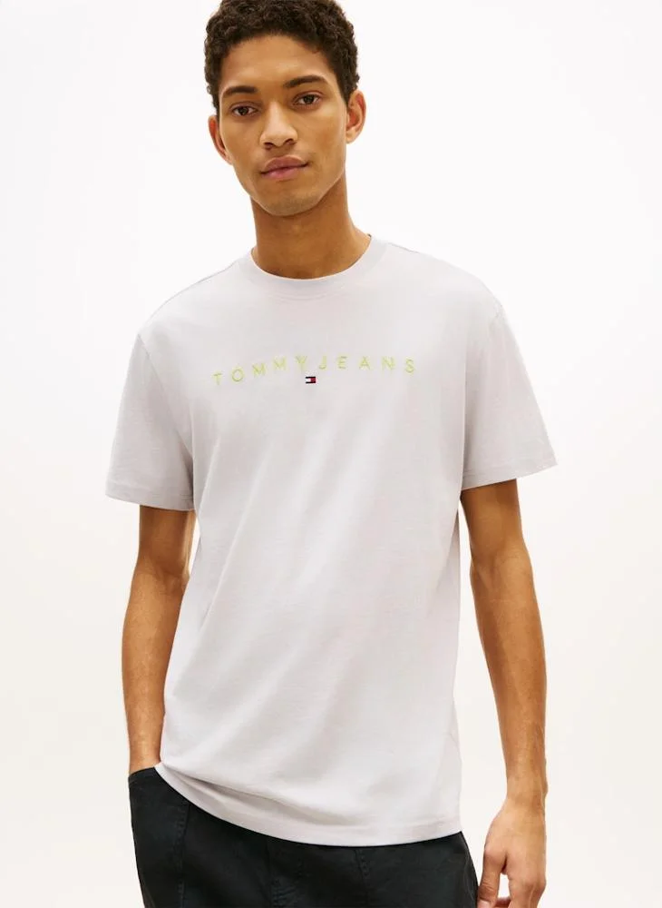 TOMMY JEANS Linear Logo Embroidery Jersey T-Shirt