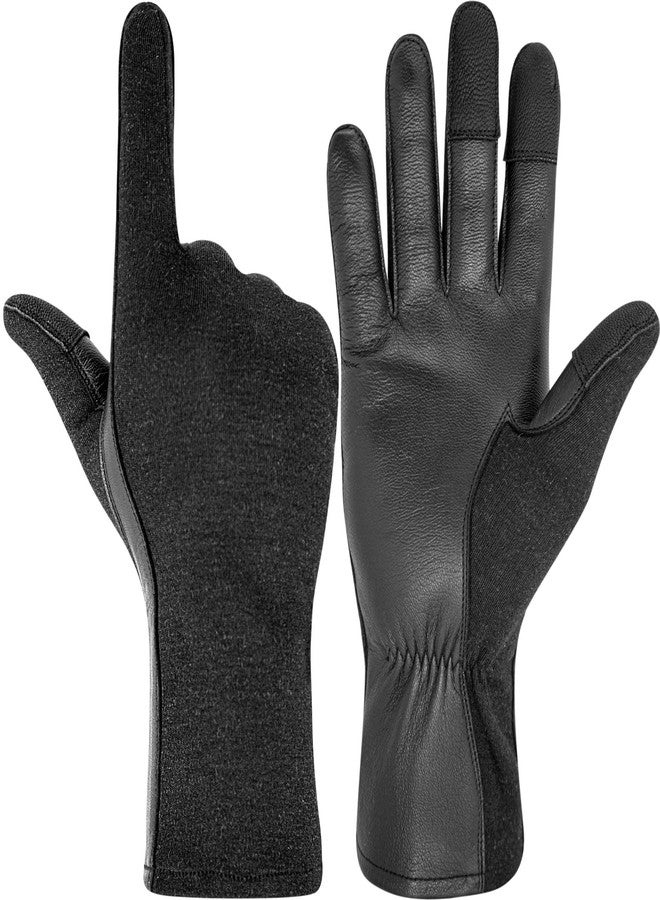 ONETAC قفازات ONETAC OUTDOOR التي تعمل باللمس من نومكس فلايت فلاير، قفازات طيارين (متوسطة)، أسود، M - Image 4