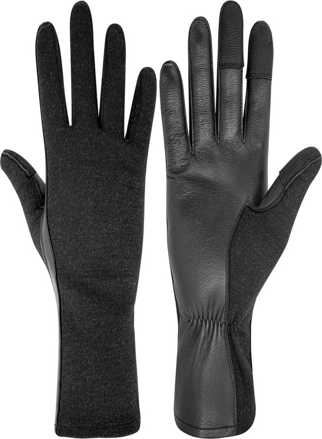 ONETAC قفازات ONETAC OUTDOOR التي تعمل باللمس من نومكس فلايت فلاير، قفازات طيارين (متوسطة)، أسود، M - Image 2