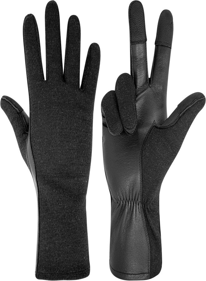 ONETAC قفازات ONETAC OUTDOOR التي تعمل باللمس من نومكس فلايت فلاير، قفازات طيارين (متوسطة)، أسود، M - Image 3