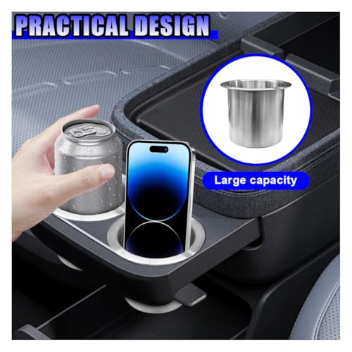 Tuxihapp 2PCS 3.3 Inch Stainless Steel Drop-in Cup Holder Insert - Silver Drink Holder for Poker Table, Sofa, Car, RV, Boat, Truck, Yacht, Bench, Dining Table & Marine Furniture - Image 3
