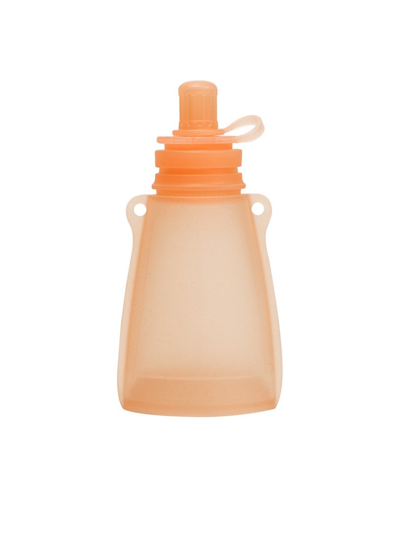 Milk Storage Bag, Safe And Reusable Baby Food Bag, Easy To Use Silicone Refrigerated Milk Storage Bag, Lightweight And Durable Baby Self Feeding Milk Bag, (1pc, Orange) - Image 1