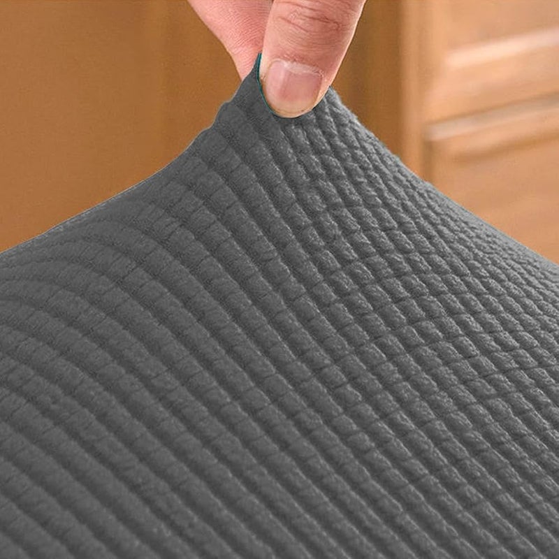 Boolygo Office Chair Covers, Elastic Stretch Computer Chair Seat Slipcovers Super Fit Anti-dust Desk Seat Cover Removable Washable Kitchen Chair Protective Cover (Grey, XL(48-53 cm/ 18.9-20.8 inch)) - Image 4