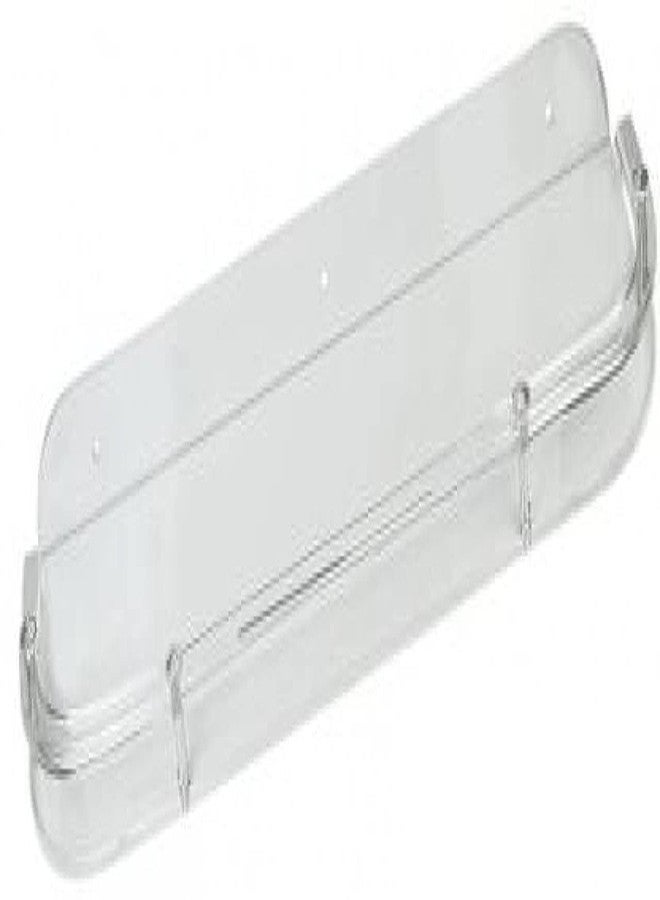 SELLZY 18inch Square Transparent ABS Plastic Unbreakable Bathroom Shelf | Wall Mount Rack & Organizer for Kitchen & Bathroom | Durable, Rust-Free, Space-Saving Storage Shelf (Pack of 1) - Image 1