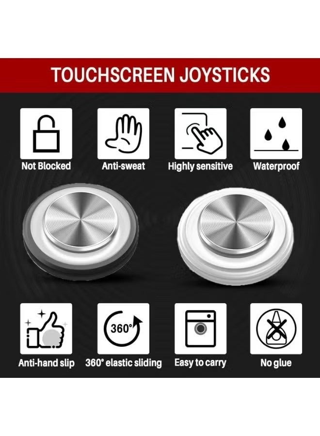 2 Pcs Mobile Phone Game Joystick Game Control Touch Screen Joypad Game Controller for iPad iPhone Android Mobile Tablet Smart Phone Joystick Touch Screen Joypad Tablet Funny Game Controller - Image 2