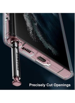 Generic Case Clear Strong Magnetic Soft Tpu Bumper Non Yellow Hard PC Back Military Drop Protection Phone Cover for Samsung Galaxy S24 Ultra (Clear)  - Image 3