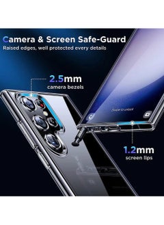 Generic Case Clear Strong Magnetic Soft Tpu Bumper Non Yellow Hard PC Back Military Drop Protection Phone Cover for Samsung Galaxy S24 Ultra (Clear)  - Image 4