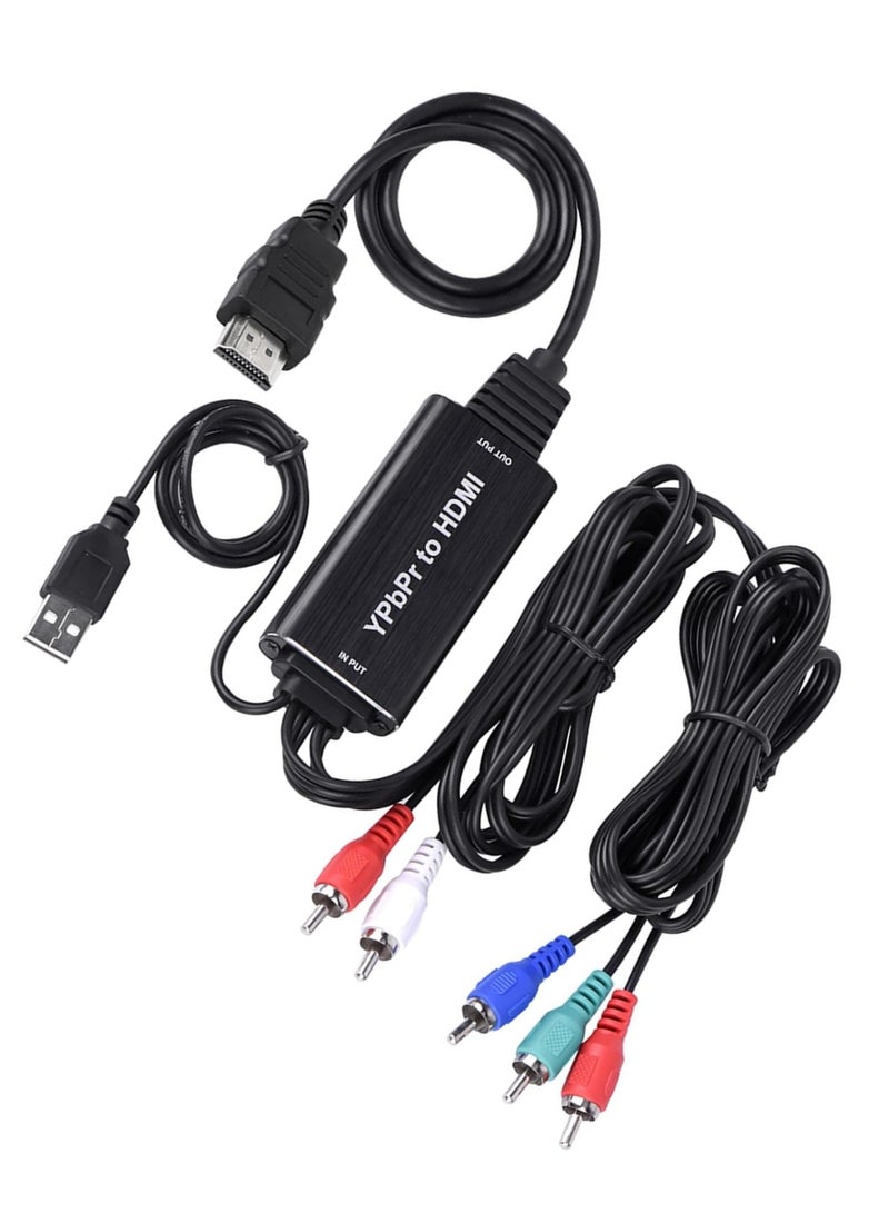 Beauenty Component to HDMI Converter, YPbPr to HDMI Adapter, 5RCA Component RGB YPbPr to HDMI Converter Adapter 1080P Supports DVD, Xbox 360, PSP to HDTV Monitor and Projector - Image 1
