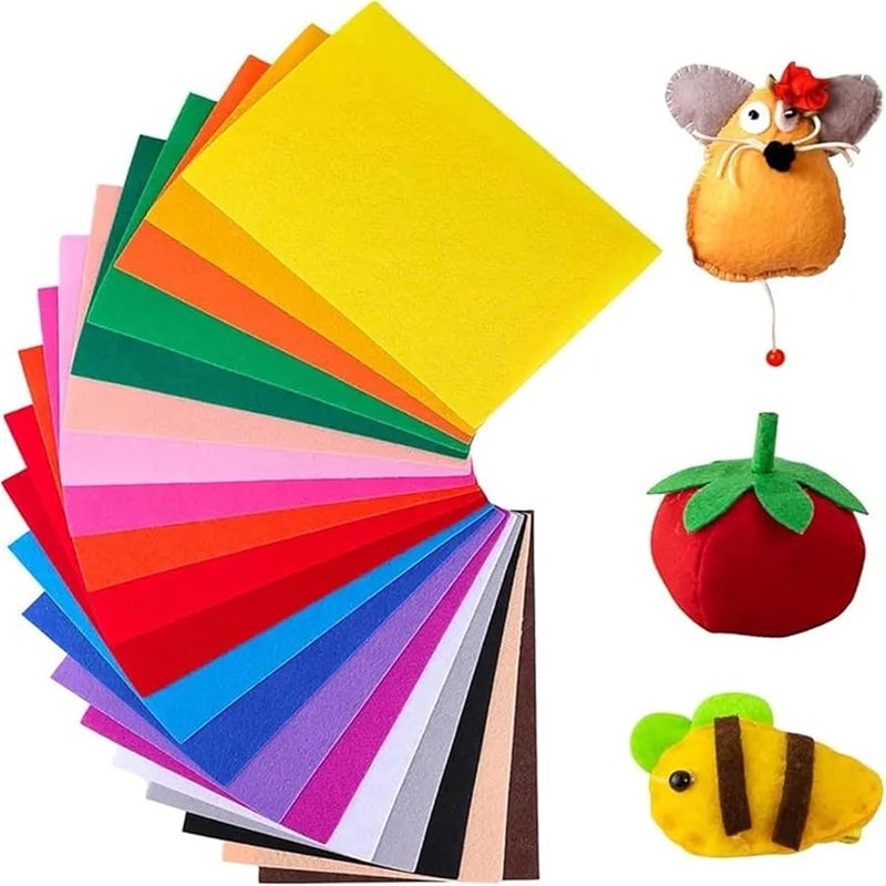 80 ورقة 20x30 سم قماش اللباد للحرف اليدوية، DIY، الخياطة، سكرابوكينغ، أطفال، قماش غير منسوج - Image 3