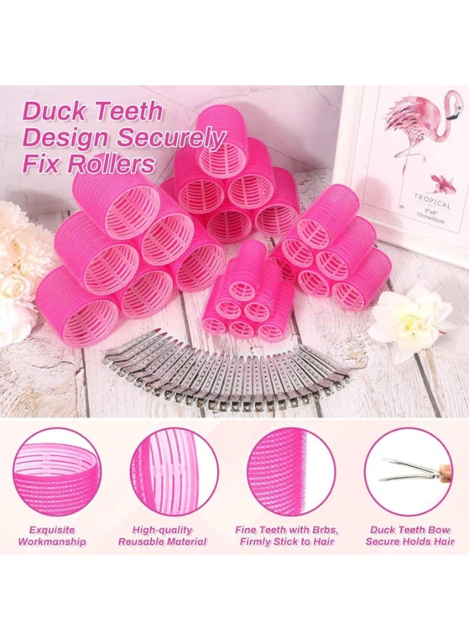 KINGMAZI Rollers Hair Curlers 49 Pcs Set with 24Pcs Self Grip Hair Rollers 4 Sizes and 24 Pcs Hair Clips for Blowout Look Long Medium Short Thick Hair Volume - Image 5