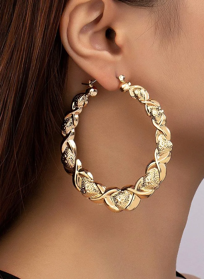 Take Two Textured Hoop Earrings