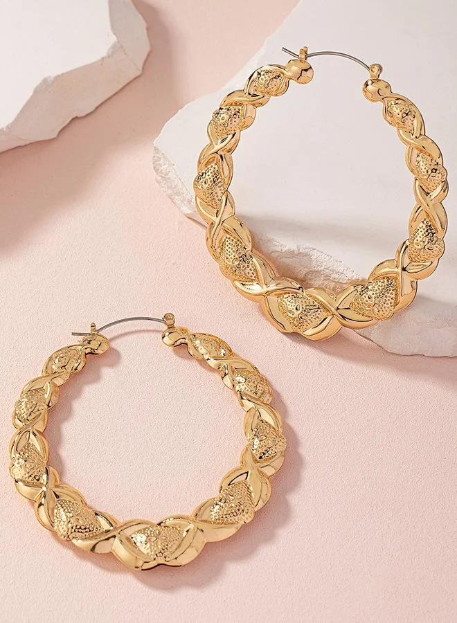 Take Two Textured Hoop Earrings