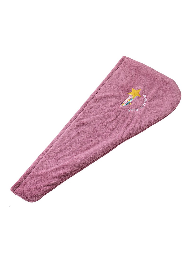 Microfibre Hair Drying Turban Wrap Towels, Pack of 3, Absorbant Soft and Quick-Dry Microfibre Towel with embroidry for Women -Colors: Blue, Pink,Plum  - Image 5