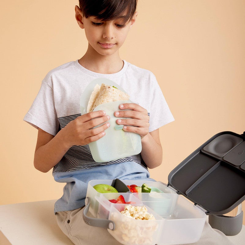 b.box Silicone Sandwich Pocket, Reusable Silicone Pouch, Fits in Lunchbox, Microwave, Freezer & Dishwasher Safe, Food Meal Prep Storage Container - Image 4