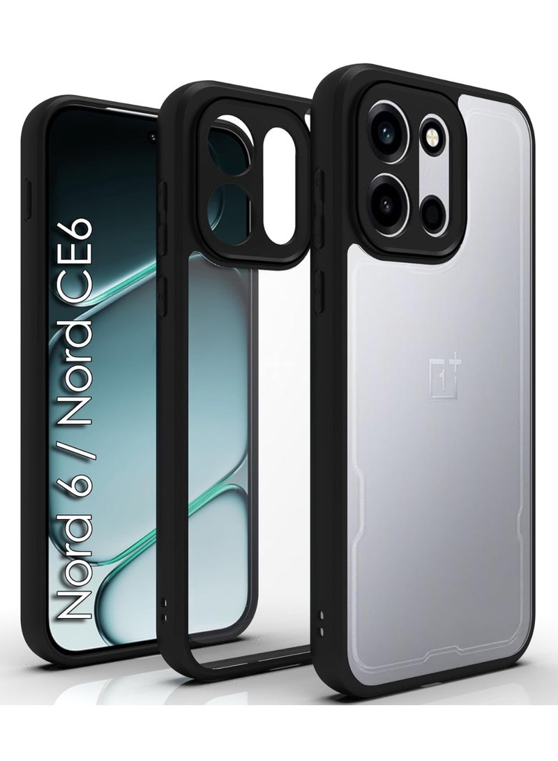 جراب حماية شفاف مقاوم للصدمات لهاتف OnePlus Nord CE 6 / OnePlus Nord 6، مزود بحواف خلفية مقاومة للاصفرار وحواف من مادة TPU لحماية الهاتف. جراب شفاف لهاتف OnePlus Nord 6 / OnePlus Nord CE 6 - Image 1