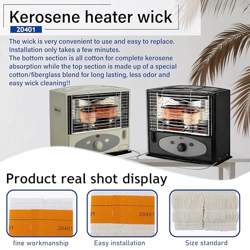 Irnyso Heater Oil Kerosene Lamp Wick 20401U CT1200 5.7''Wide x 7" Long fits Duraheat Dyna Glo RMC55-R7 RMC55-R7B Envirotemp Heatmate Keroheat Kerojet Kero-World Sengoku Mega etc - Image 2