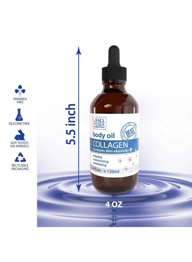 Dead Sea Collection Ead Sea Collection Body Oil For Dry Skin Collagen & Vitamin E A D Moisturizing Oil Antiaging And Skin Elasticity Support (4 Fl.Oz) - Image 3