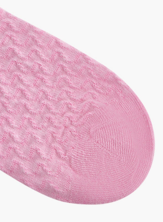 Flora Bella By Shoexpress Textured Ankle Length Socks - Set of 5  - Image 3