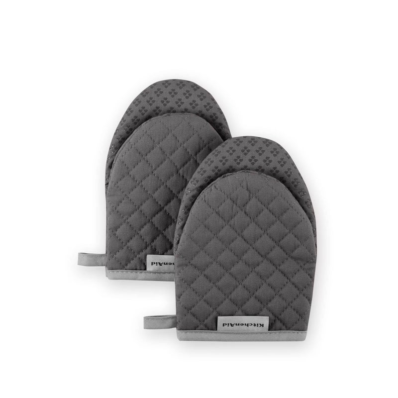 KitchenAid Asteroid Mini Oven Mitt Set 55x8 Charcoal Grey 2 Piece