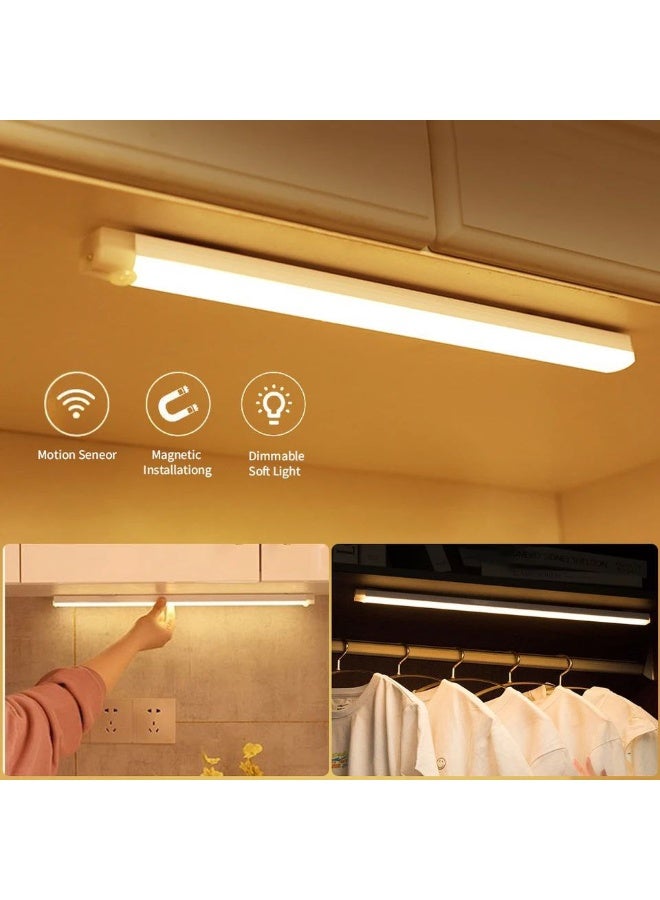 مصباح LED بحساس حركة يعمل بالبطاريات - كشاف مغناطيسي قابل للتعليق للخزائن والسلالم - طول 30 سم - Image 5