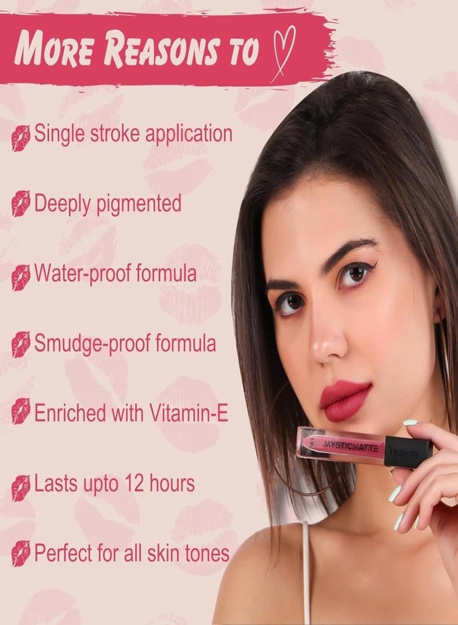 Veloxveda Everyday Essentials Duo: Mystic Matte Lipstick Set (Shades 05 & 02) - Natural Pink & Terracotta Nude Lip Colors for Office & College - Image 5