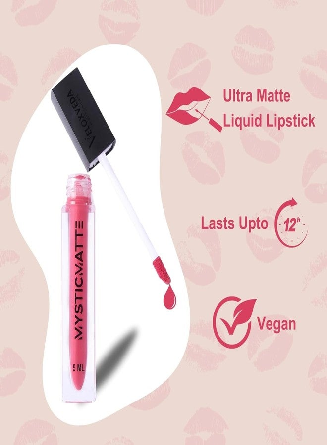 Veloxveda Everyday Essentials Duo: Mystic Matte Lipstick Set (Shades 05 & 02) - Natural Pink & Terracotta Nude Lip Colors for Office & College - Image 4