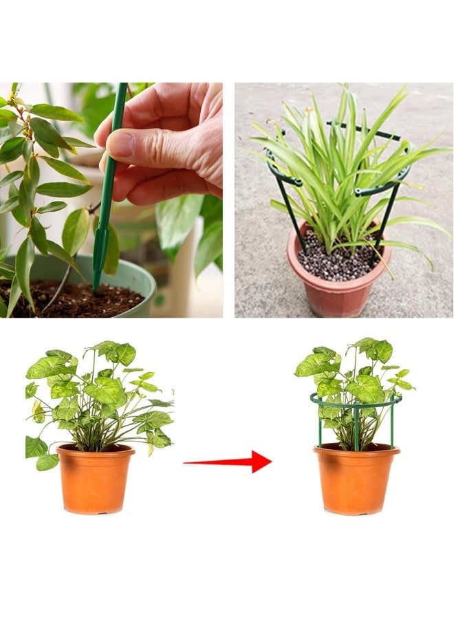 شيبشيب 12 مجموعة من دعائم النباتات القابلة للتكديس، دعم نصف دائري للنباتات، أوتاد حديقة بلاستيكية للزهور الداخلية والخارجية والعصاريات والنباتات المتسلقة - Image 5