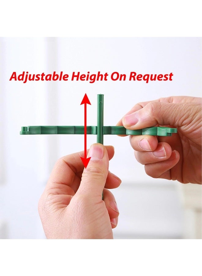 شيبشيب 12 مجموعة من دعائم النباتات القابلة للتكديس، دعم نصف دائري للنباتات، أوتاد حديقة بلاستيكية للزهور الداخلية والخارجية والعصاريات والنباتات المتسلقة - Image 4