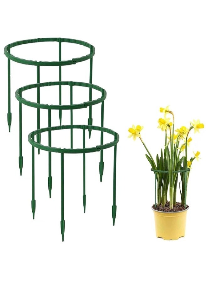 شيبشيب 12 مجموعة من دعائم النباتات القابلة للتكديس، دعم نصف دائري للنباتات، أوتاد حديقة بلاستيكية للزهور الداخلية والخارجية والعصاريات والنباتات المتسلقة - Image 1