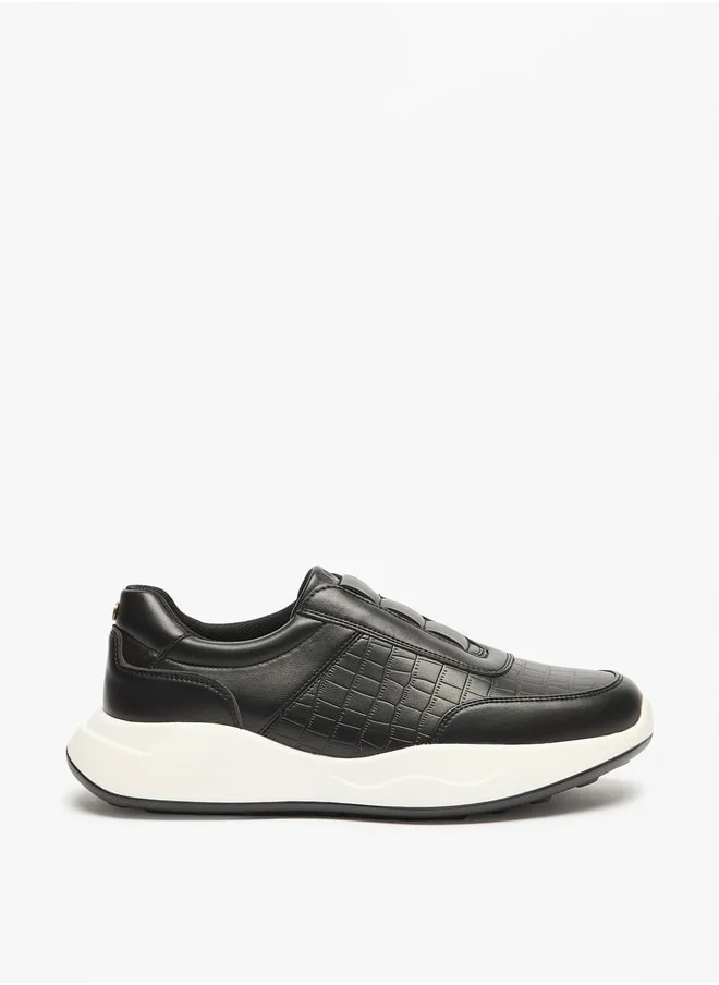 DUCHINI Men's Textured Slip-On Sneakers