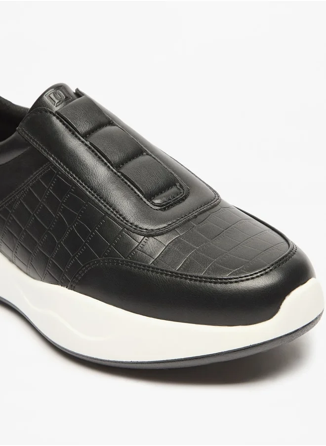 DUCHINI Men's Textured Slip-On Sneakers